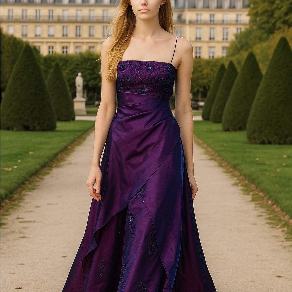 Elegant Purple Evening Gown